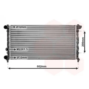 Radiateur, refroidissement du moteur VAN WEZEL 49002008