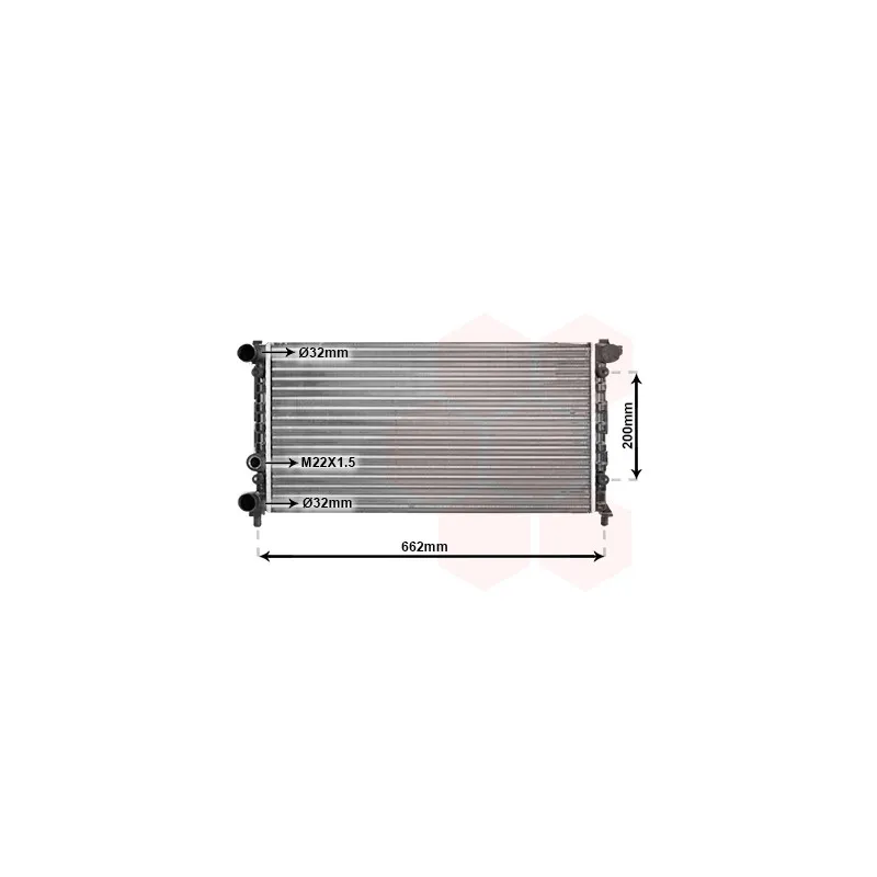Radiateur, refroidissement du moteur VAN WEZEL 49002008