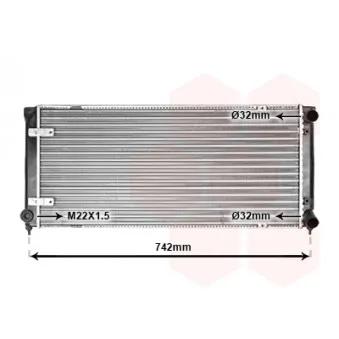 Radiateur, refroidissement du moteur VAN WEZEL 49002009