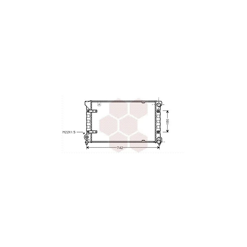 Radiateur, refroidissement du moteur VAN WEZEL 49002019