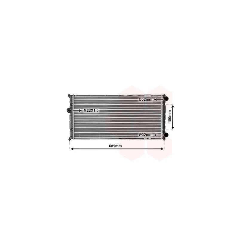Radiateur, refroidissement du moteur VAN WEZEL 49002021