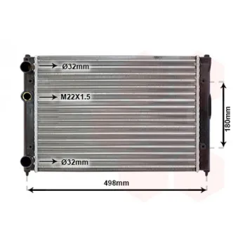 Radiateur, refroidissement du moteur VAN WEZEL 49002022