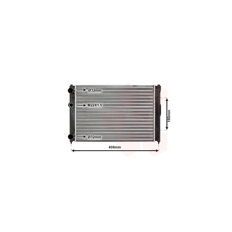 Radiateur, refroidissement du moteur VAN WEZEL 49002022