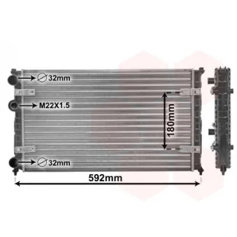 Radiateur, refroidissement du moteur VAN WEZEL 49002023