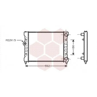 Radiateur, refroidissement du moteur VAN WEZEL 49002024