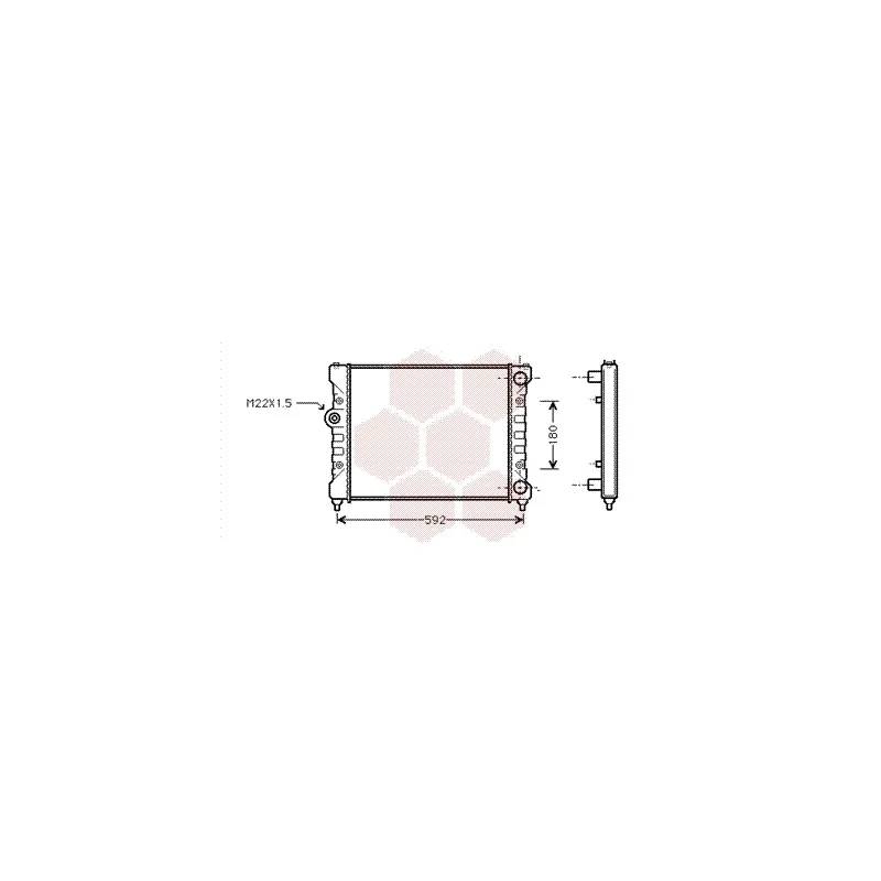Radiateur, refroidissement du moteur VAN WEZEL 49002024