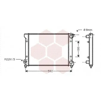 Radiateur, refroidissement du moteur VAN WEZEL 49002027