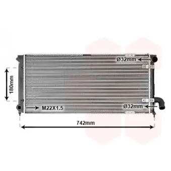Radiateur, refroidissement du moteur VAN WEZEL 49002028