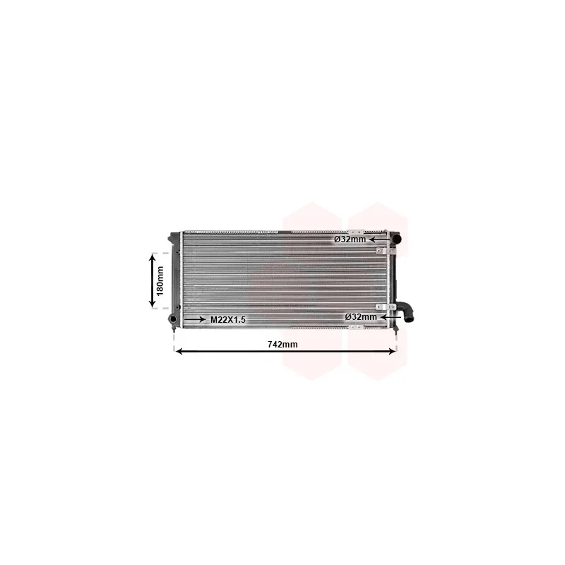Radiateur, refroidissement du moteur VAN WEZEL 49002028