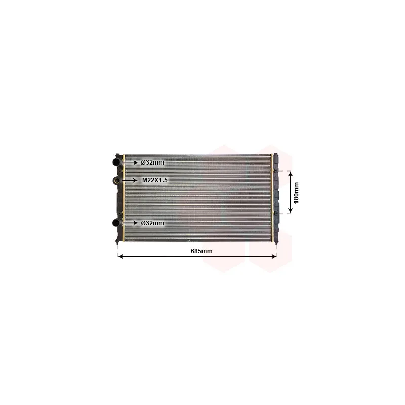 Radiateur, refroidissement du moteur VAN WEZEL 49002031