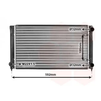 Radiateur, refroidissement du moteur VAN WEZEL 49002033