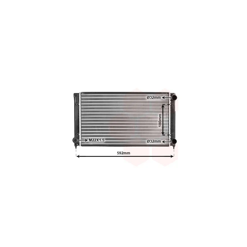 Radiateur, refroidissement du moteur VAN WEZEL 49002033