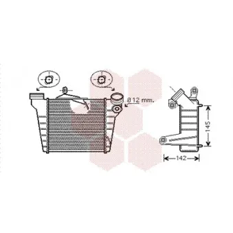 Intercooler, échangeur VAN WEZEL 49004036