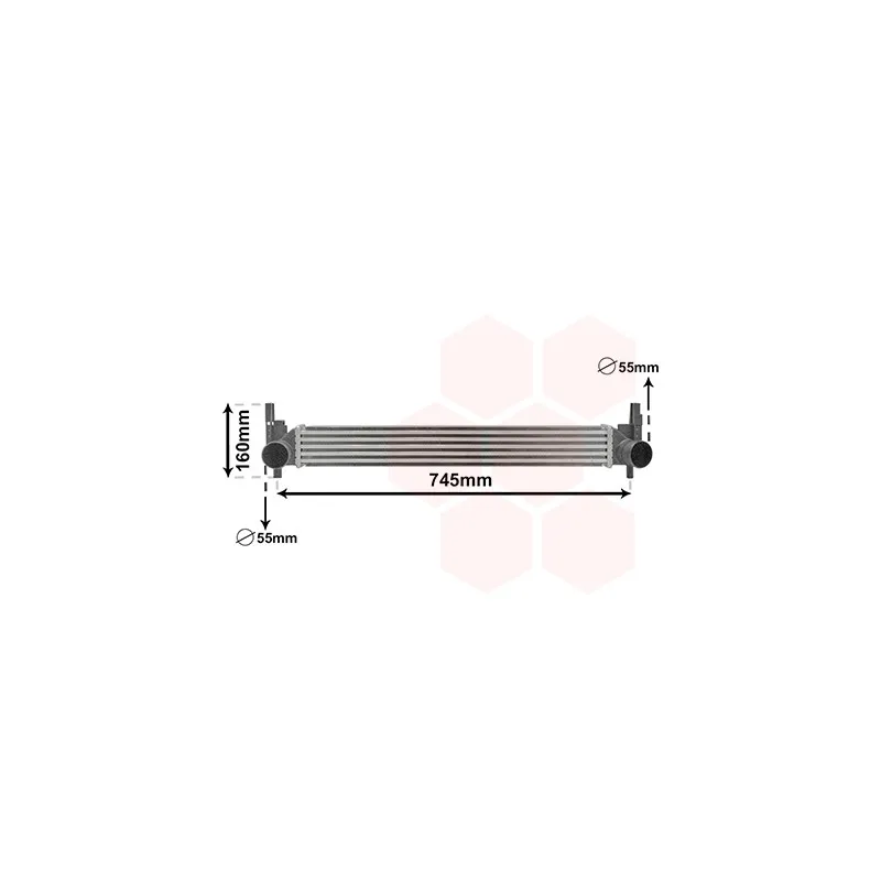 Intercooler, échangeur VAN WEZEL 49004039