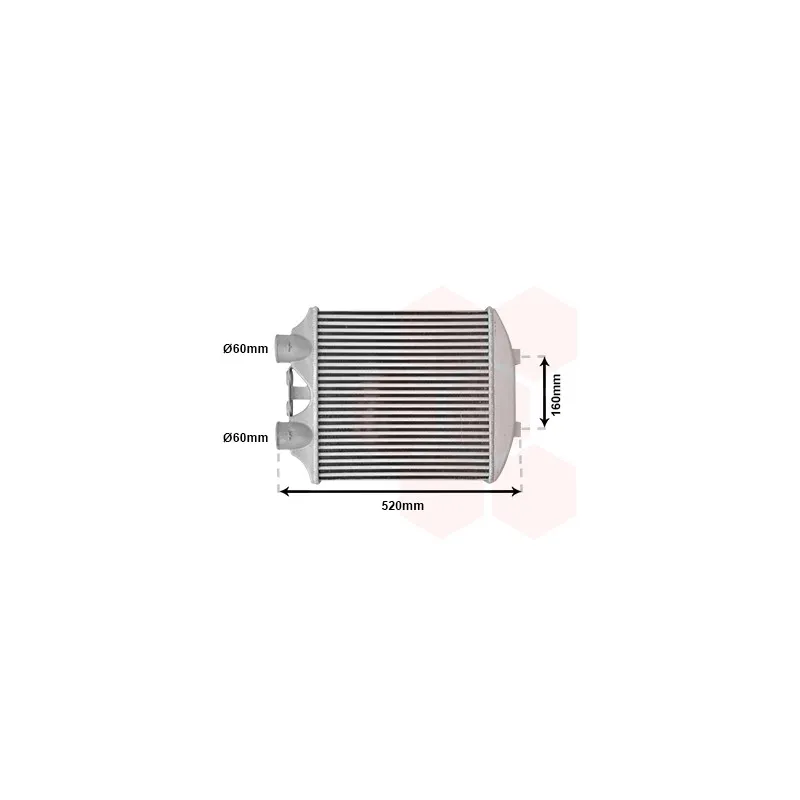 Intercooler, échangeur VAN WEZEL 49004040