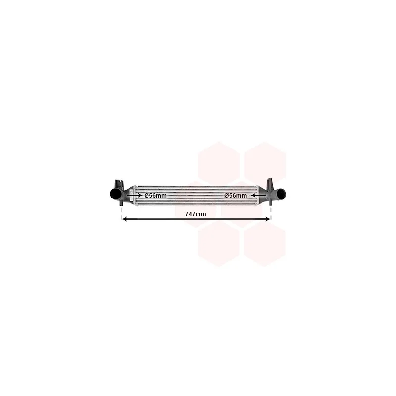Intercooler, échangeur VAN WEZEL 49004042