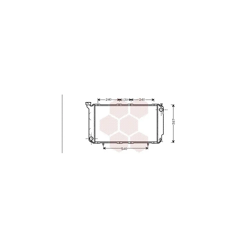 Radiateur, refroidissement du moteur VAN WEZEL 51002010
