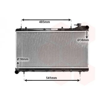 Radiateur, refroidissement du moteur VAN WEZEL 51002015