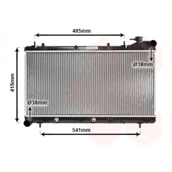 Radiateur, refroidissement du moteur VAN WEZEL 51002016