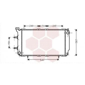 Radiateur, refroidissement du moteur VAN WEZEL 51002018