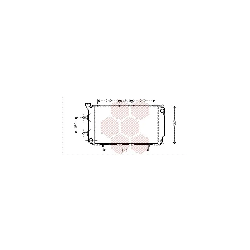 Radiateur, refroidissement du moteur VAN WEZEL 51002018