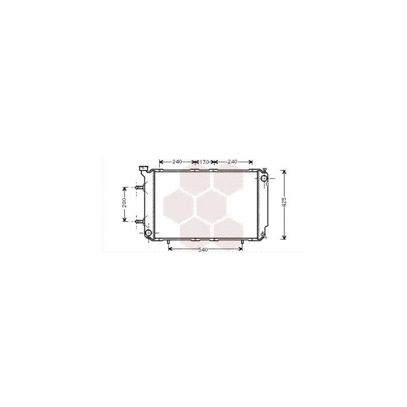 Radiateur, refroidissement du moteur VAN WEZEL 51002032