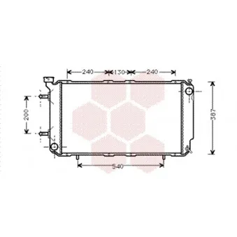 Radiateur, refroidissement du moteur VAN WEZEL 51002035