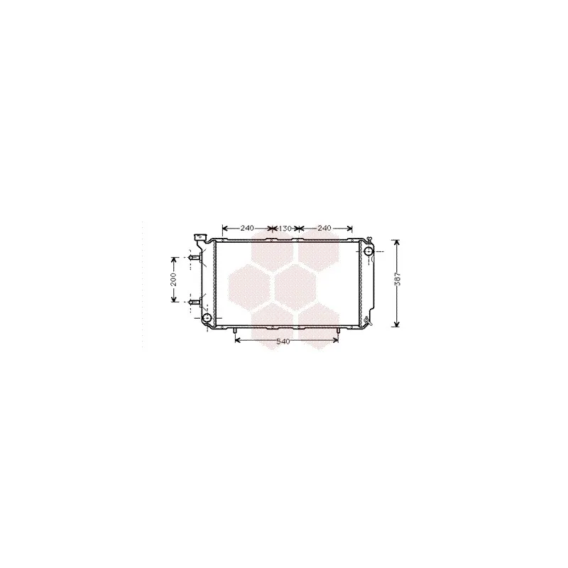 Radiateur, refroidissement du moteur VAN WEZEL 51002035