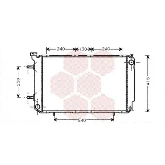 Radiateur, refroidissement du moteur VAN WEZEL 51002041