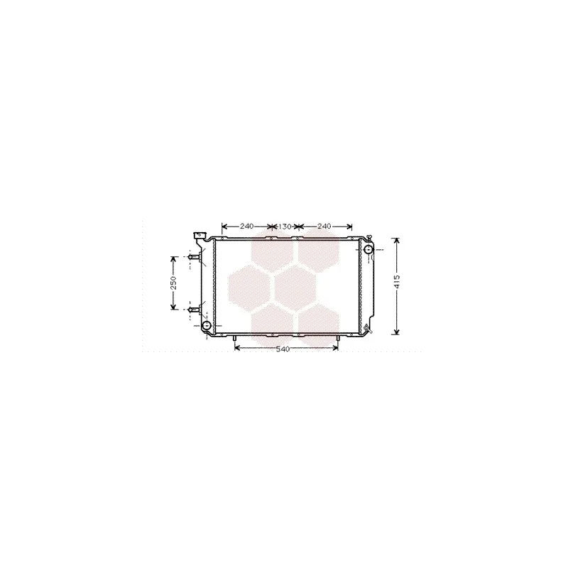 Radiateur, refroidissement du moteur VAN WEZEL 51002041