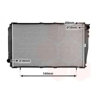 Radiateur, refroidissement du moteur VAN WEZEL 51002043