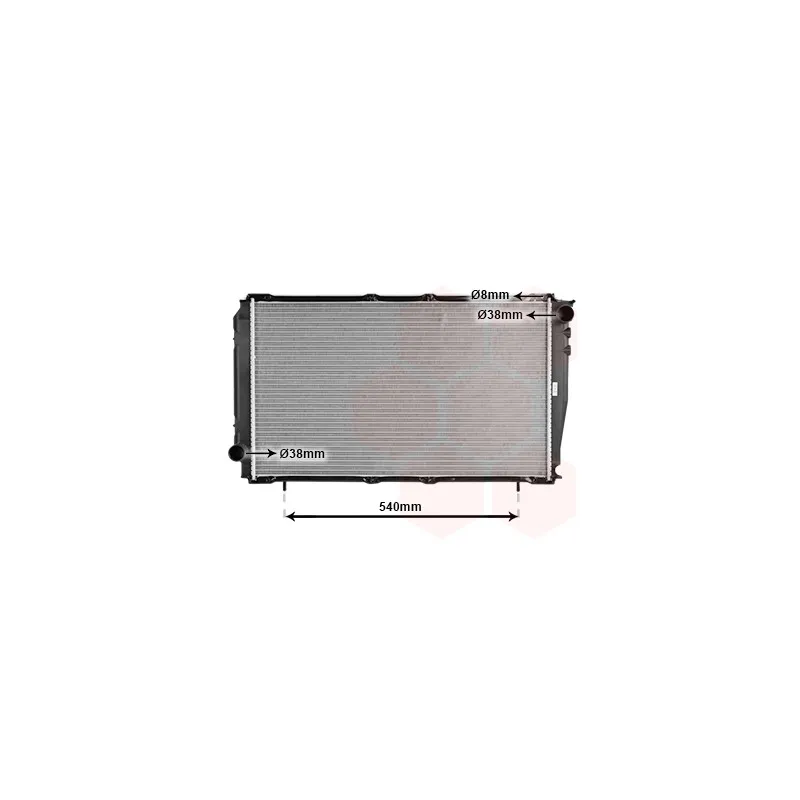 Radiateur, refroidissement du moteur VAN WEZEL 51002043