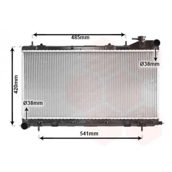 Radiateur, refroidissement du moteur VAN WEZEL 51002045
