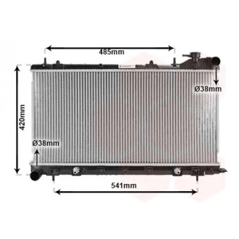 Radiateur, refroidissement du moteur VAN WEZEL 51002046