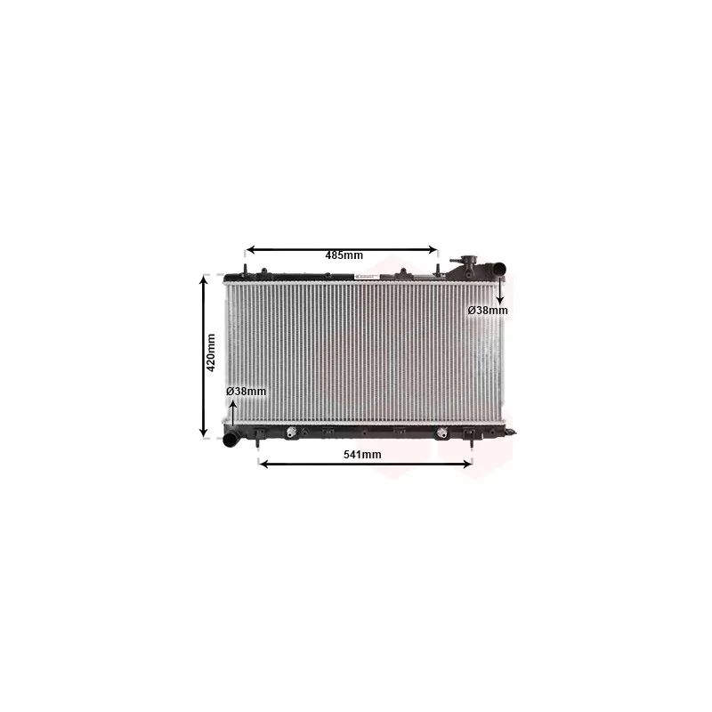 Radiateur, refroidissement du moteur VAN WEZEL 51002046
