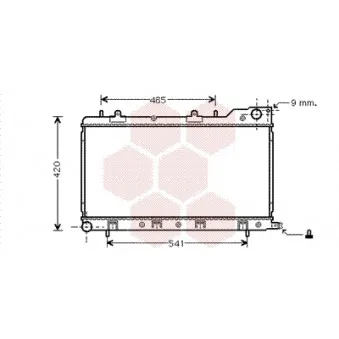 Radiateur, refroidissement du moteur VAN WEZEL 51002047