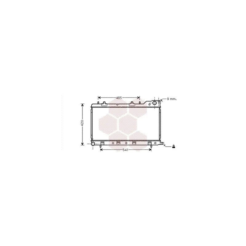 Radiateur, refroidissement du moteur VAN WEZEL 51002047