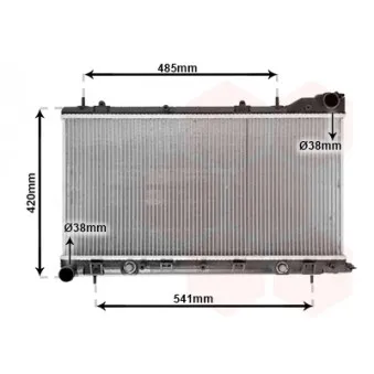 Radiateur, refroidissement du moteur VAN WEZEL 51002048
