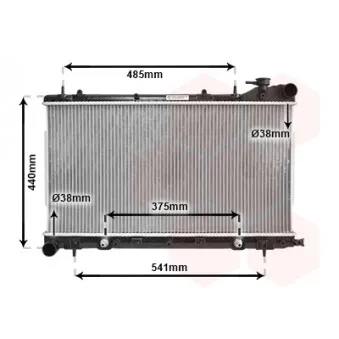 Radiateur, refroidissement du moteur VAN WEZEL 51002049