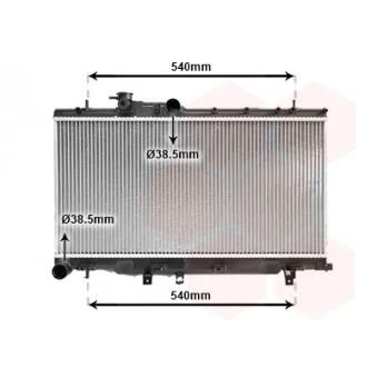 Radiateur, refroidissement du moteur VAN WEZEL 51002050