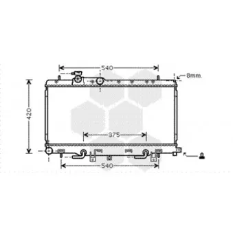 Radiateur, refroidissement du moteur VAN WEZEL 51002051