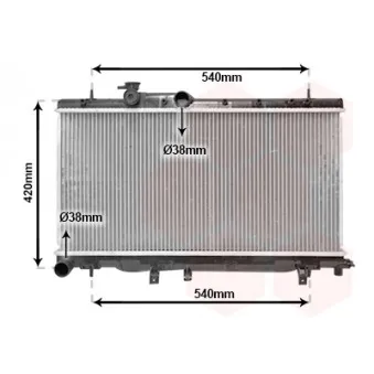 Radiateur, refroidissement du moteur VAN WEZEL 51002052