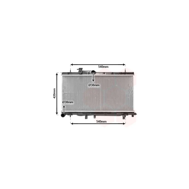 Radiateur, refroidissement du moteur VAN WEZEL 51002052