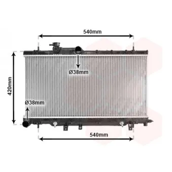 Radiateur, refroidissement du moteur VAN WEZEL 51002053
