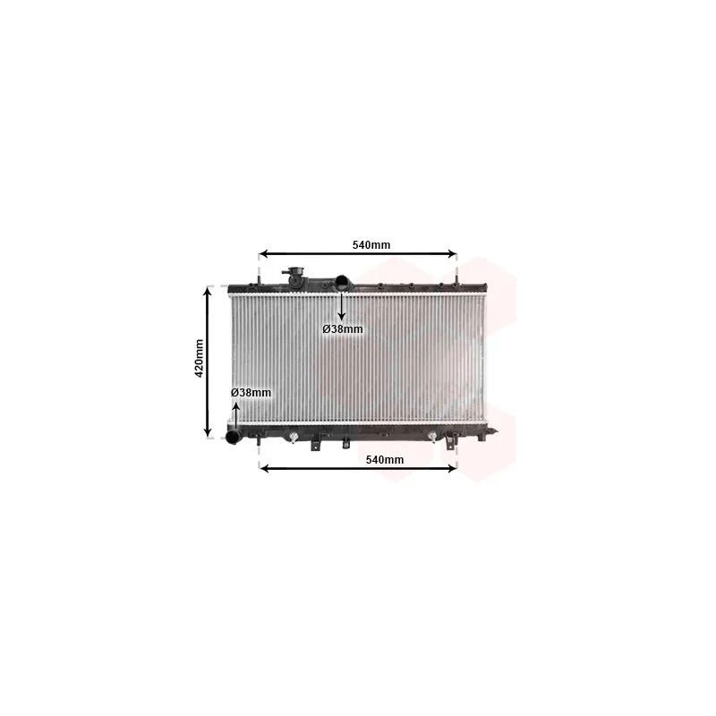 Radiateur, refroidissement du moteur VAN WEZEL 51002053