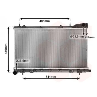 Radiateur, refroidissement du moteur VAN WEZEL 51002054