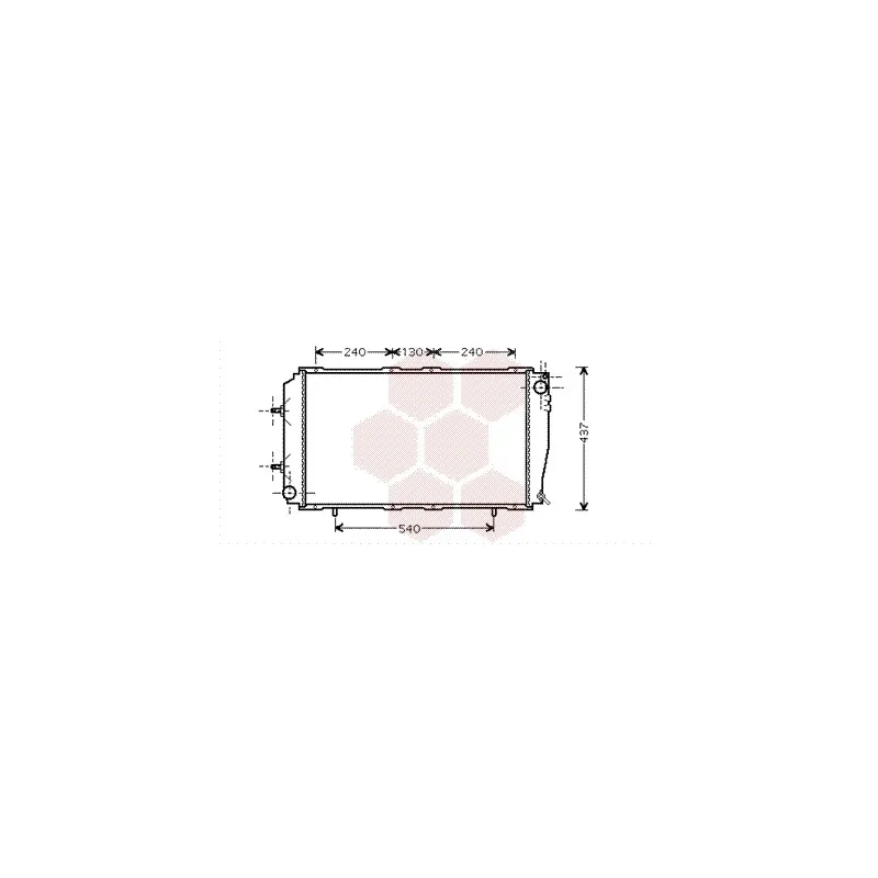 Radiateur, refroidissement du moteur VAN WEZEL 51002055