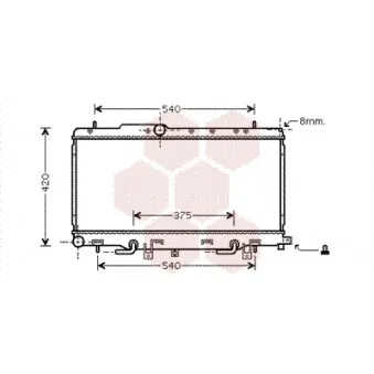 Radiateur, refroidissement du moteur VAN WEZEL 51002056