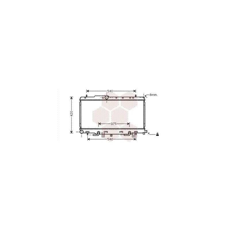 Radiateur, refroidissement du moteur VAN WEZEL 51002056