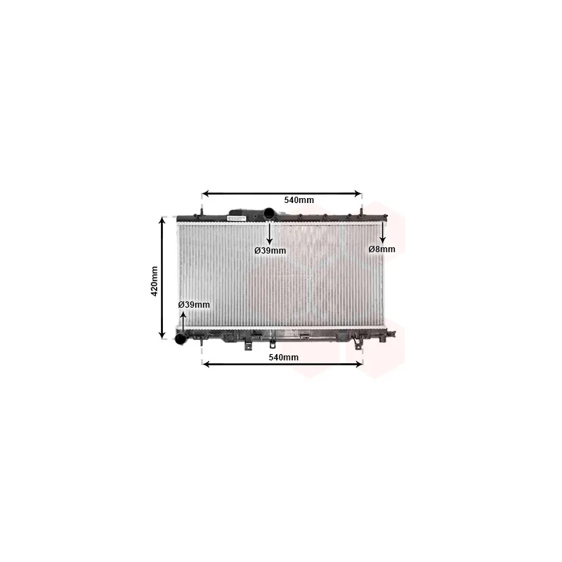 Radiateur, refroidissement du moteur VAN WEZEL 51002057